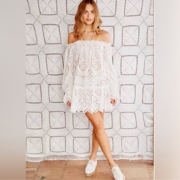 Stone Cold Fox Cotton Eyelet Dress - Picture 2 of 6